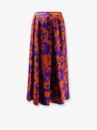 Dries Van Noten Soni skirt in printed viscose - Orange