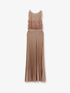 Elisabetta Franchi Red Carpet long dress - Carne/Burro