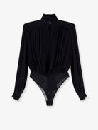 Elisabetta Franchi Silk shirt with body detail - Nero