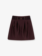 Elisabetta Franchi Satin mini skirt - Cacao