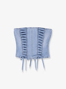 Elisabetta Franchi Urban denim bustier - Lightblue