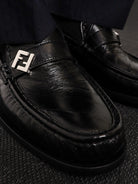 Fendi Missina leather loafers - Nero