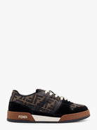 Fendi Fendi Match FF Jacquard Fabric and Suede sneakers - Nero+Tabacc.Nero+Ice