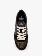 Fendi Fendi Match FF Jacquard Fabric and Suede sneakers - Nero+Tabacc.Nero+Ice