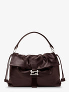 Fendi Fendi Flux Maxi Messenger leather shoulder bag - Chocolate+Palladio