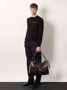 Fendi Fendi Flux Maxi Messenger leather shoulder bag - Chocolate+Palladio