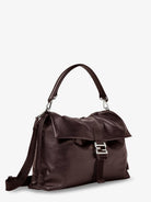 Fendi Fendi Flux Maxi Messenger leather shoulder bag - Chocolate+Palladio