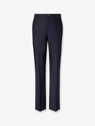 Fendi Trousers Wool Tonal Stitching - Abisso