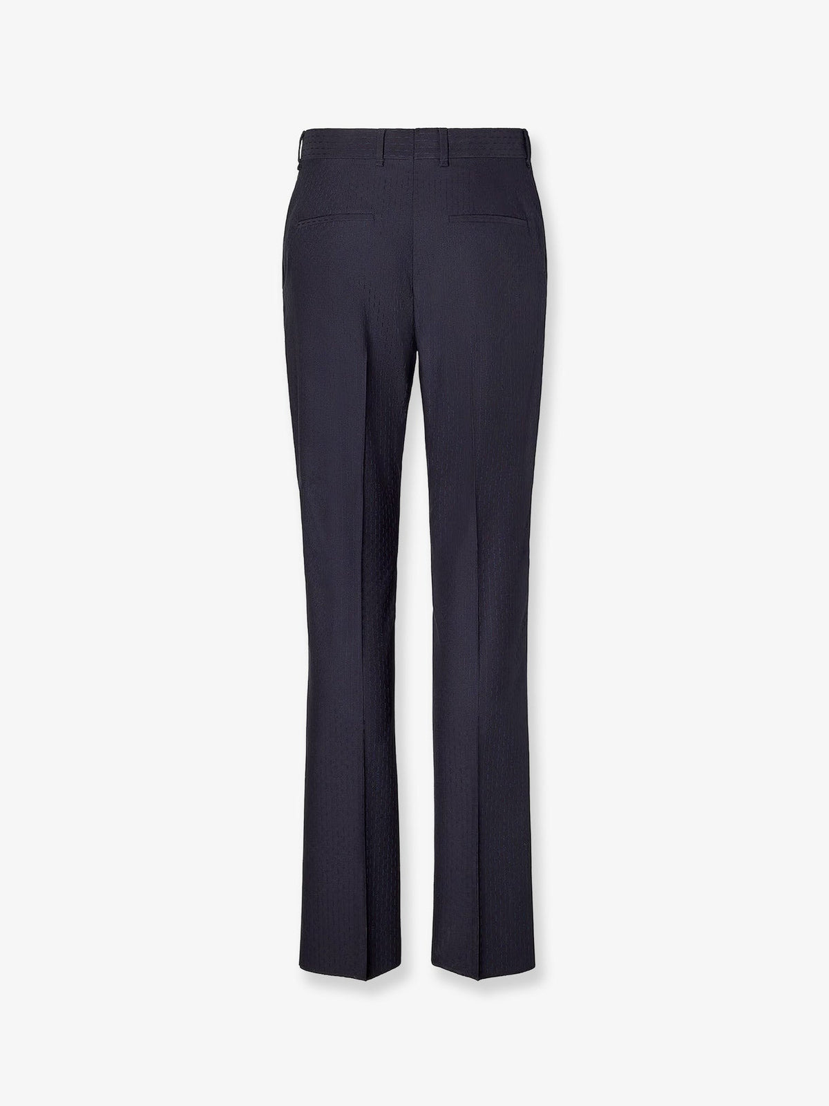 Fendi Trousers Wool Tonal Stitching - Abisso