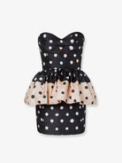 Fendi Falena Dots taffeta' bustier dress - Black