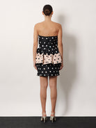Fendi Falena Dots taffeta' bustier dress - Black