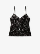 Golden Goose Deluxe Brand Tulle top with sequins embroidery - Black
