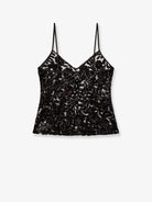 Golden Goose Deluxe Brand Tulle top with sequins embroidery - Black
