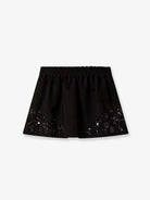 Golden Goose Deluxe Brand Cotton blend midi skirt with floral sequin and crystal details - Black