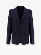 Gucci Gucci pinstripe wool single-breasted blazer - Blue Grey