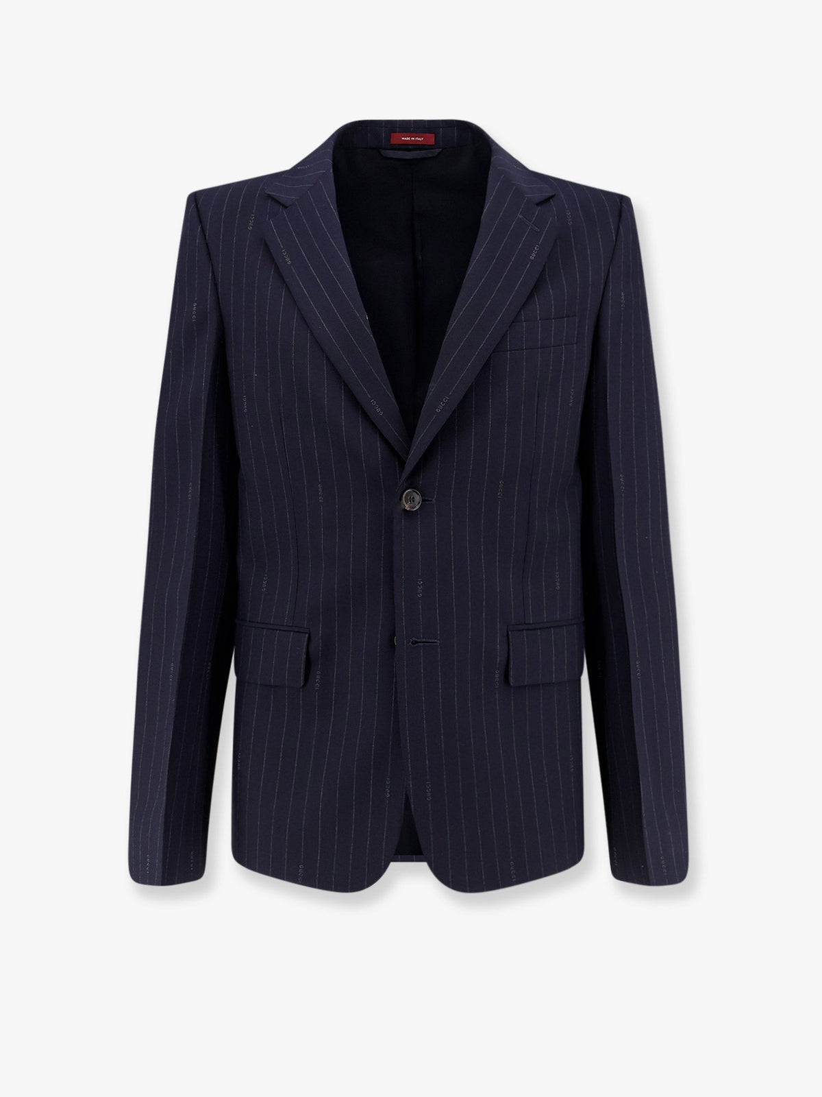 Gucci Gucci pinstripe wool single-breasted blazer - Blue Grey