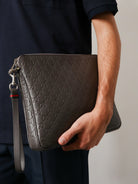 Gucci GG Emblem leather crossbody bag - Grey