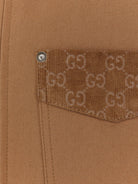 Gucci Canvas Jacket with GG details - Camel