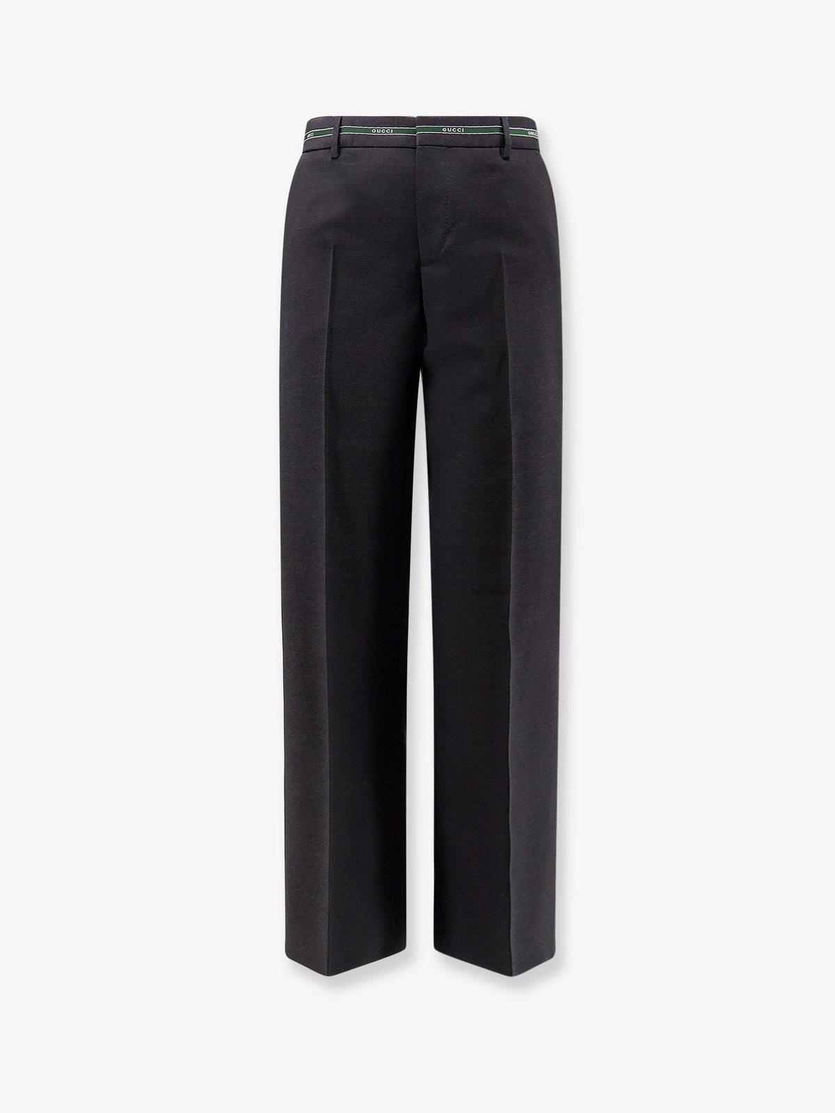 Gucci Wool trousers with Gucci detail - Dark Grey Green Mc