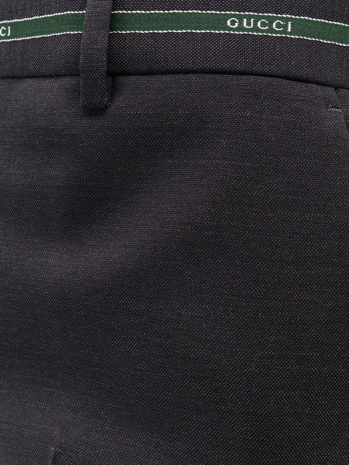 Gucci Wool trousers with Gucci detail - Dark Grey Green Mc
