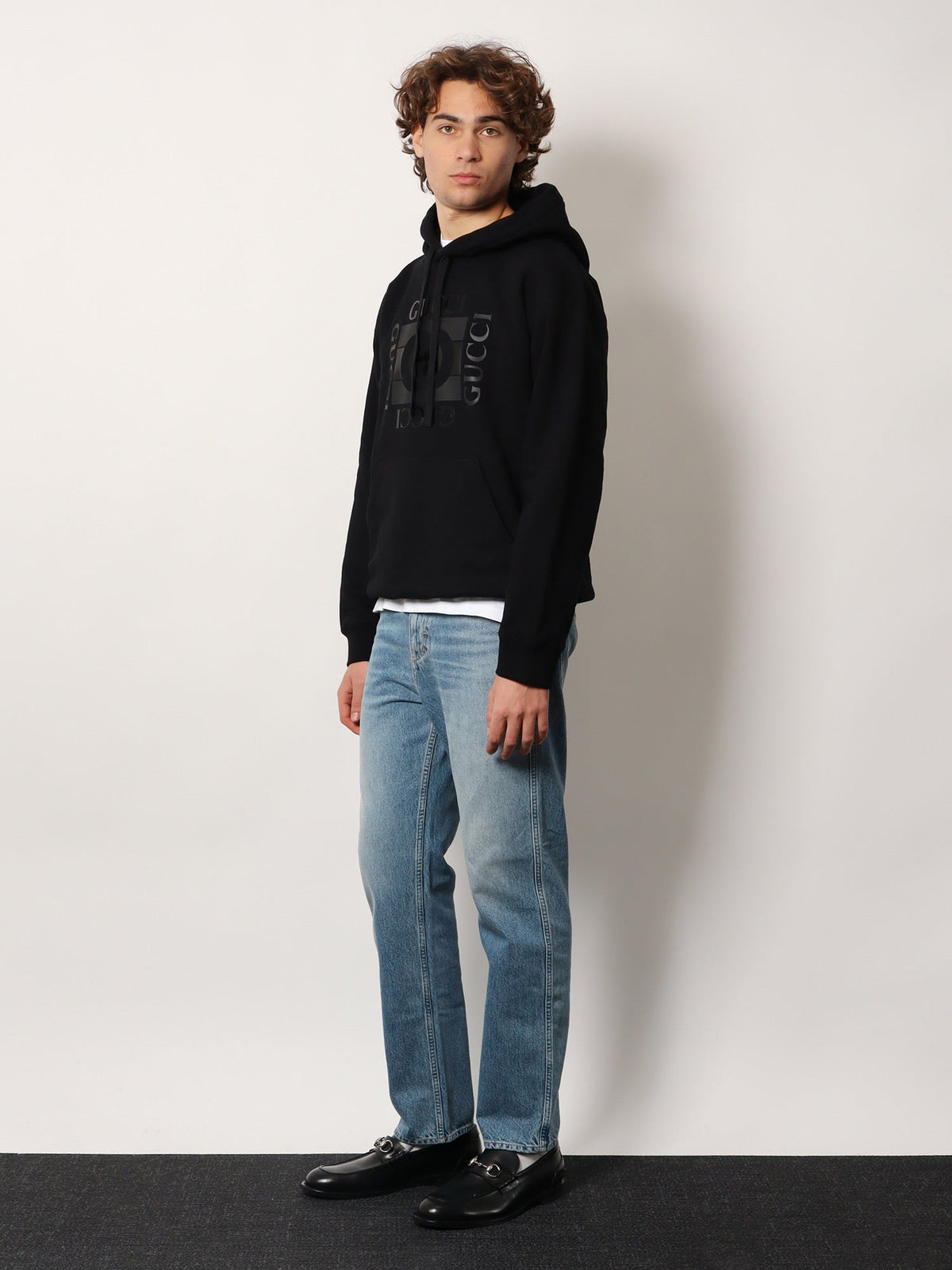 Gucci Cotton sweatshirt with GG Incrocio print - Black Mc