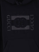 Gucci Cotton sweatshirt with GG Incrocio print - Black Mc