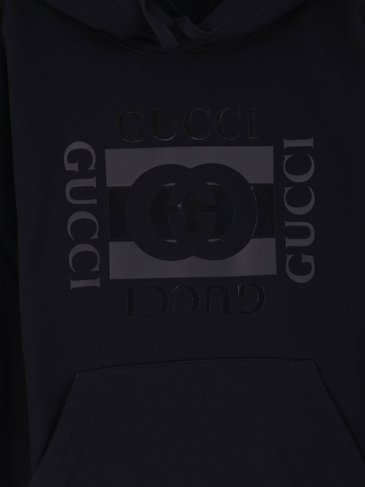 Gucci Cotton sweatshirt with GG Incrocio print - Black Mc