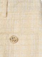 Gucci Cotton blend trousers with checked pattern - Beige White