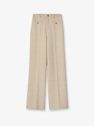 Gucci Cotton blend trousers with checked pattern - Beige White