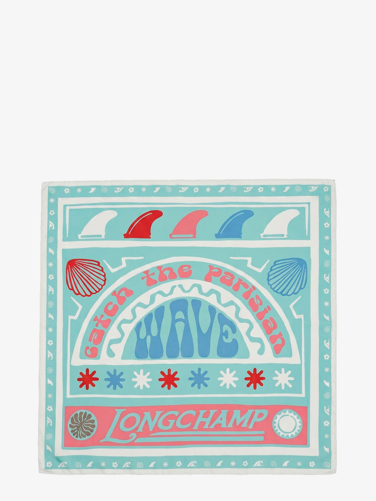 Longchamp Rainbow silk foulard
