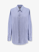 Maison Margiela Striped cotton shirt - Light Blue Grey