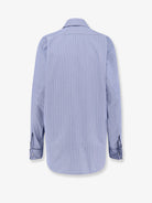 Maison Margiela Striped cotton shirt - Light Blue Grey