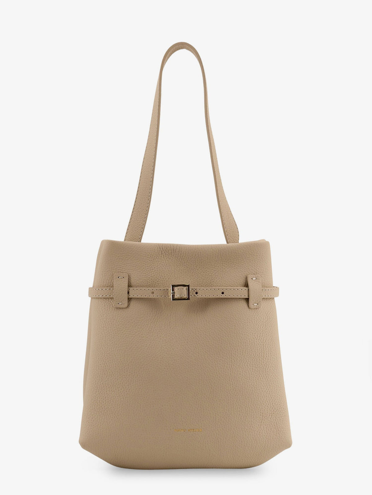Manu Atelier Mini Tote du Jour leather shoulder bag - Vanilla