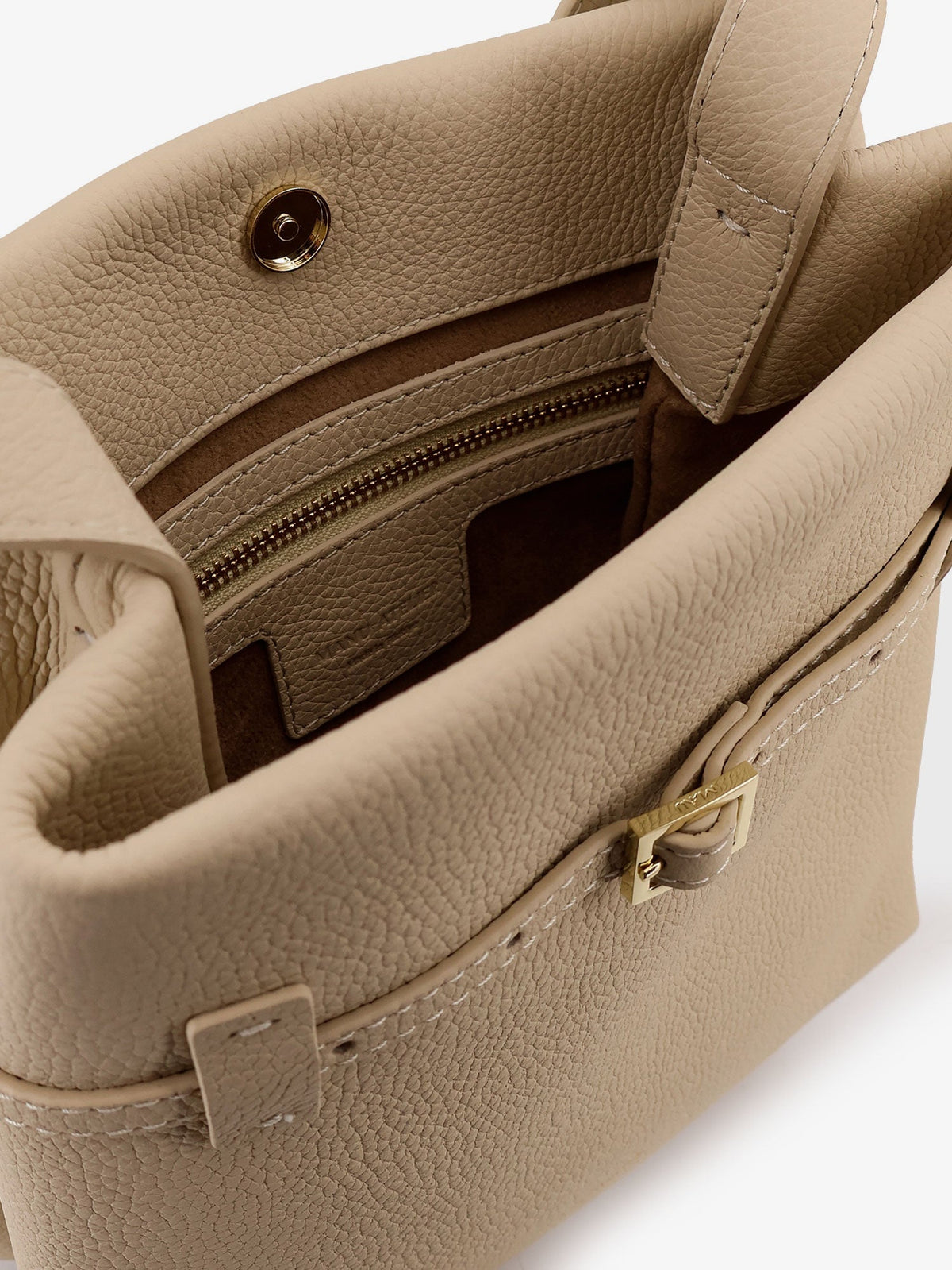 Manu Atelier Mini Tote du Jour leather shoulder bag - Vanilla