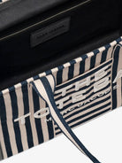 Marc Jacobs The Large Tote canvas handbag with front embroidered logo - Blue Sea Multi