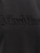 Max Mara Peter wool t-shirt with embossed frontal logo - Nero