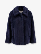 Max Mara Mxmfuggito alpaca and virgin wool fur jacket - Blu Marino