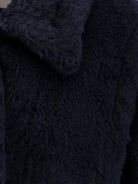 Max Mara Mxmfuggito alpaca and virgin wool fur jacket - Blu Marino