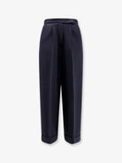 Max Mara Mxmrugiada virgin wool trousers - Blu Marino
