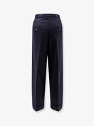 Max Mara Mxmrugiada virgin wool trousers - Blu Marino
