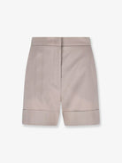 Max Mara Virgin wool, mohair and wool blend bermuda shorts - Beige Rosa