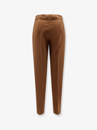Max Mara Pegno trousers in viscose blend - Cuoio