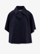 Max Mara Mxapaggio cotton cape - Blu Marino