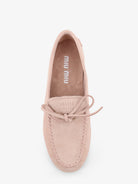 Miu Miu Suede loafer with frontal logo - Pesco