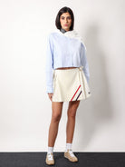 Miu Miu Plissé wool and mohair skirt - Bianco