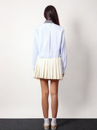 Miu Miu Plissé wool and mohair skirt - Bianco