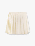 Miu Miu Plissé wool and mohair skirt - Bianco