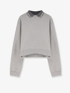 Miu Miu Mélange cotton sweatshirt - Grigio