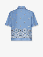 Miu Miu Bandana cotton and linen shirt - Bianco