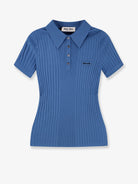Miu Miu Virgin wool polo shirt - Avio